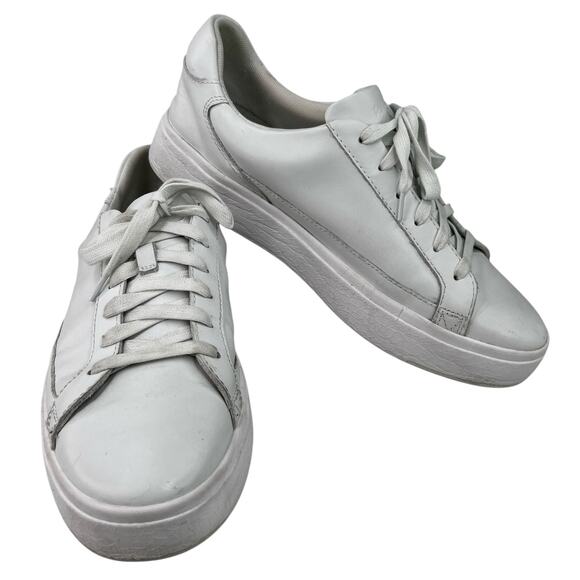 Kizik Womens Mens Vegas Sneakers White 10 Leather - Picture 1 of 10